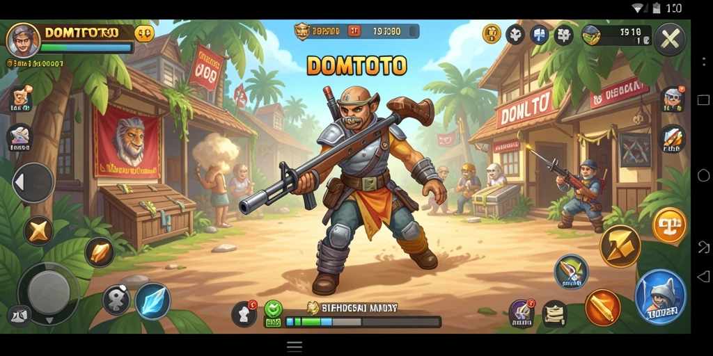 Tangkapan layar DOMTOTO menunjukkan gameplay simulation yang interaktif dan menarik.