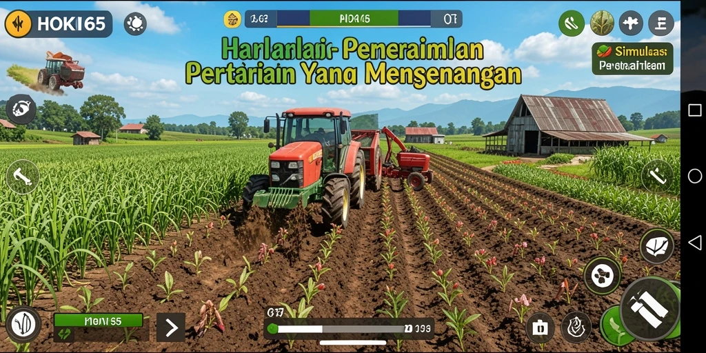 Tampilan menarik dari gameplay HOKI65 saat bertani.