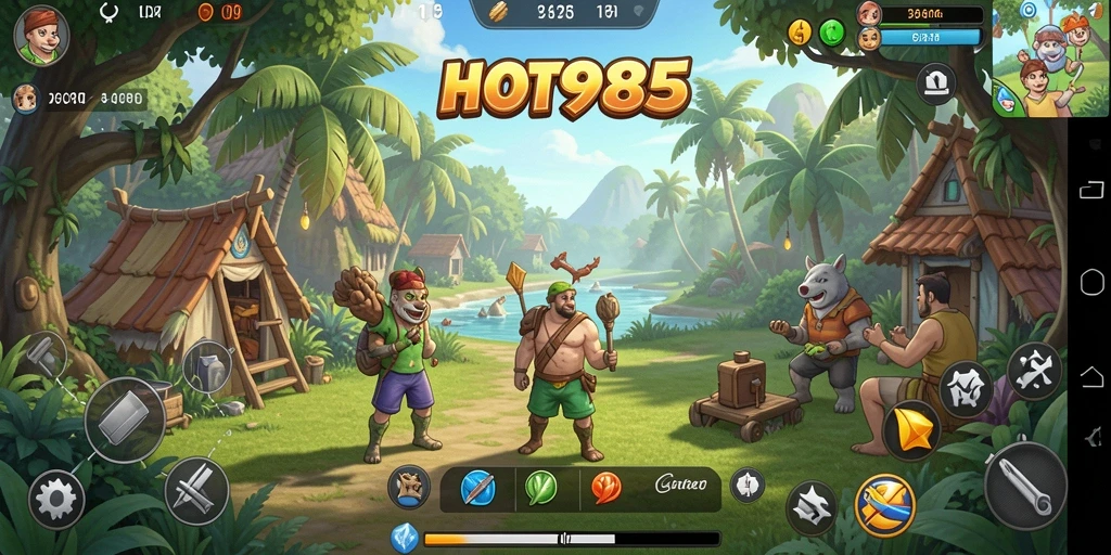 Gameplay HOT985 menampilkan keseruan dan interaksi santai.