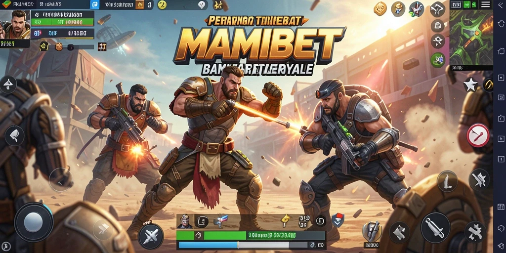 Screenshot MAMIBET menampilkan aksi mendebarkan Battle Royale.