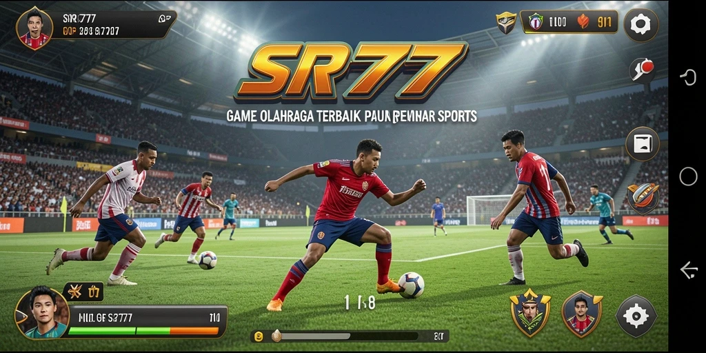 Screenshot gameplay menampilkan aksi olahraga paling mendebarkan dari SR777.