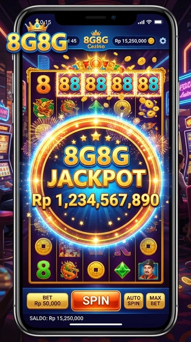 Tampilan antarmuka aplikasi 8g8g yang modern.